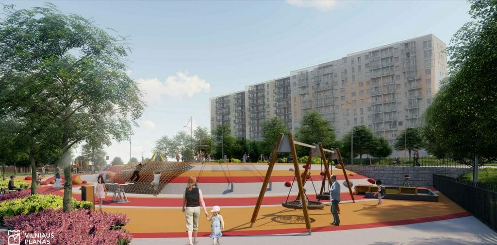 Perkūno skveras (Perkūnkiemio g.) - Square - visualization