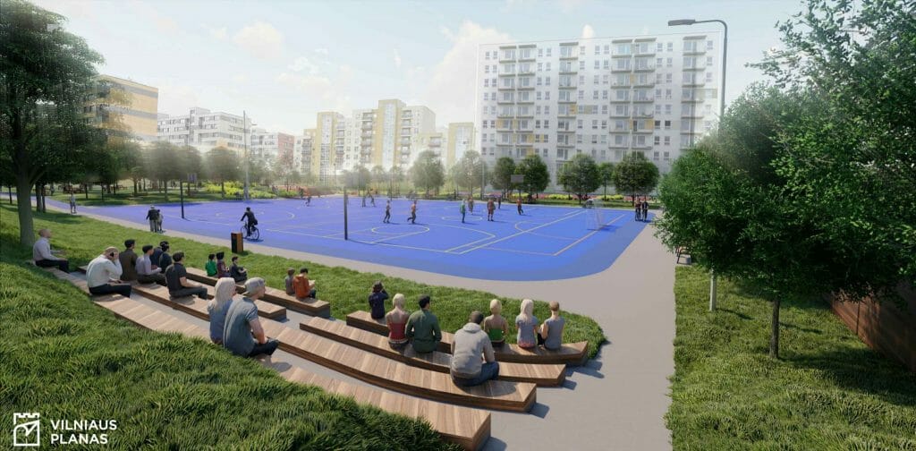 Perkūno skveras (Perkūnkiemio g.) - Square - visualization