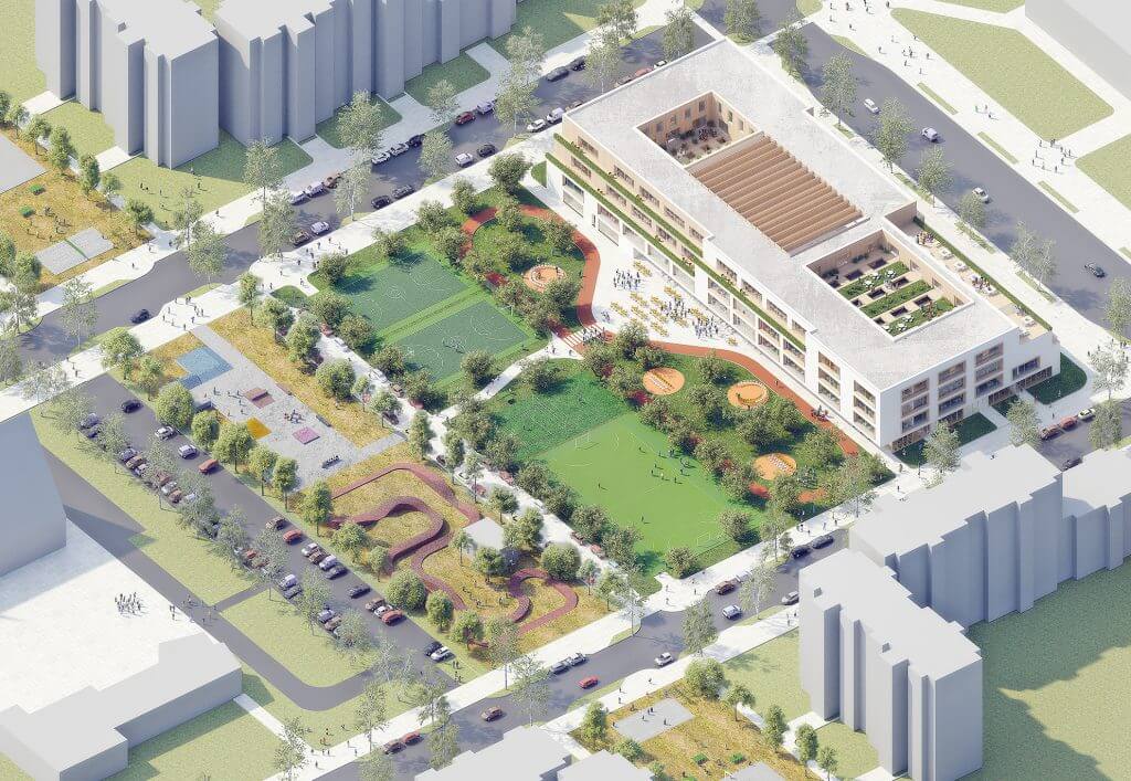 Tolminkiemio (Pilaitės) gimnazija (Tolminkiemio g. 2D) - Primary and secondary education - visualization