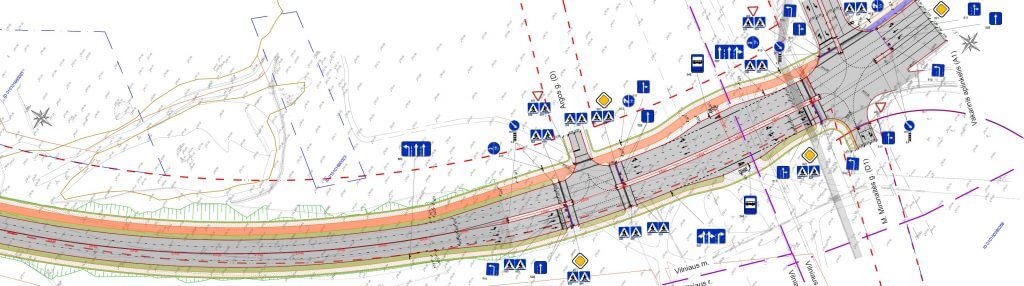 Taurupės g. (Taurupės g.) - Bike path, Street - visualization