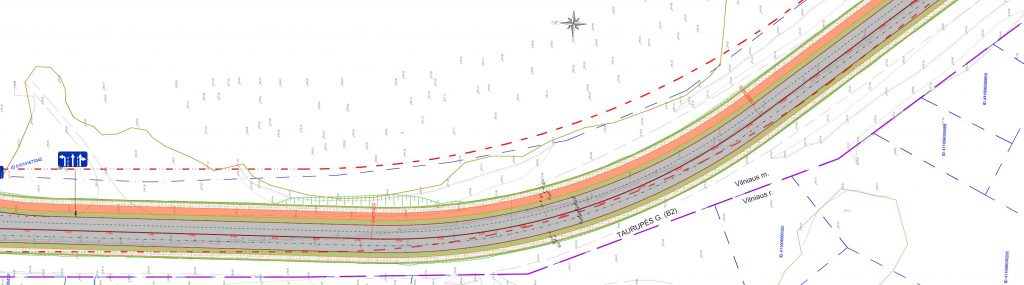 Taurupės g. (Taurupės g.) - Bike path, Street - visualization