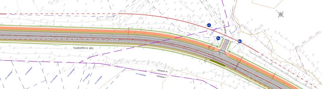Taurupės g. (Taurupės g.) - Bike path, Street - visualization