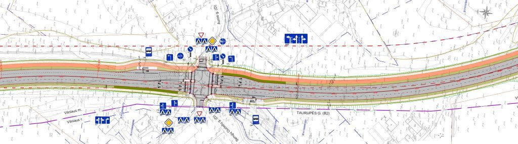 Taurupės g. (Taurupės g.) - Bike path, Street - visualization