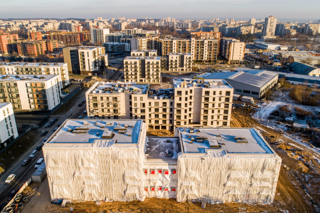 7 vakarai (Budiniškių g. 6, 8) - Multi apartment - construction photos