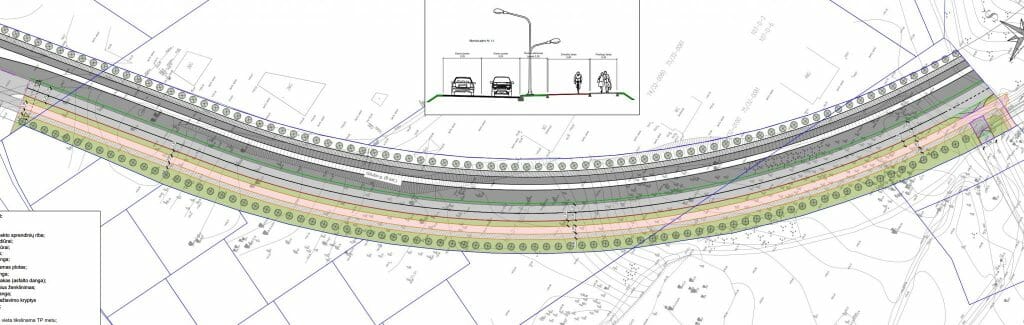 Gilužio g. (Gilužio g.) - Dviračių takas, Gatvė - vizualizacija