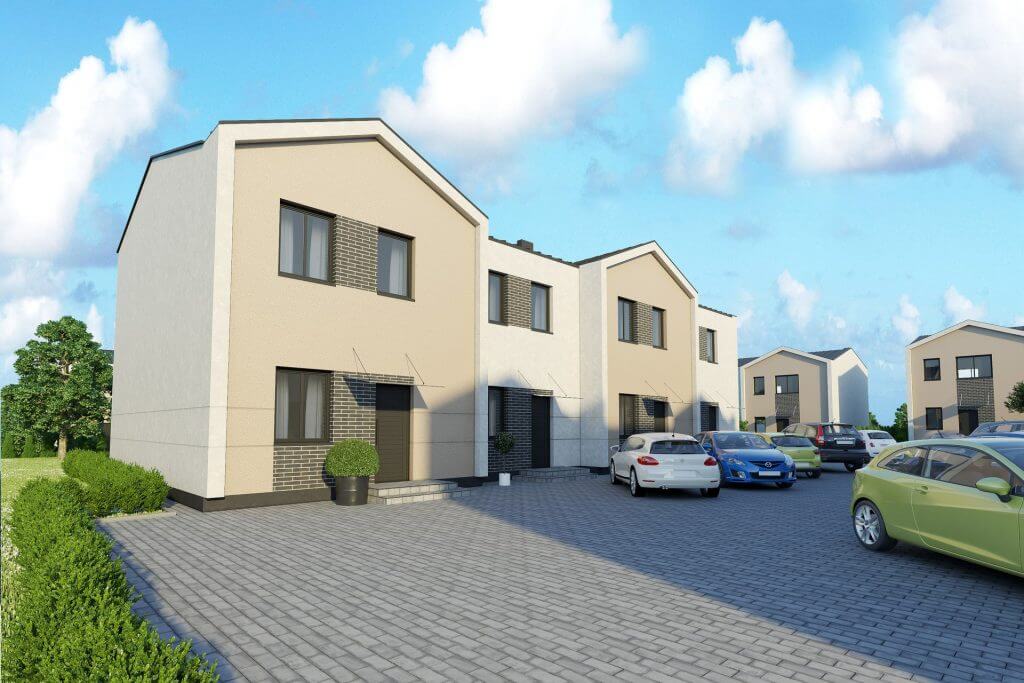 Pavilnio namai (P. P. Būčio g. 1, 2, 4, 5, 6, 7, 8, 9, 10, 11, 12, 13, 14, 16) - Row housing - visualization