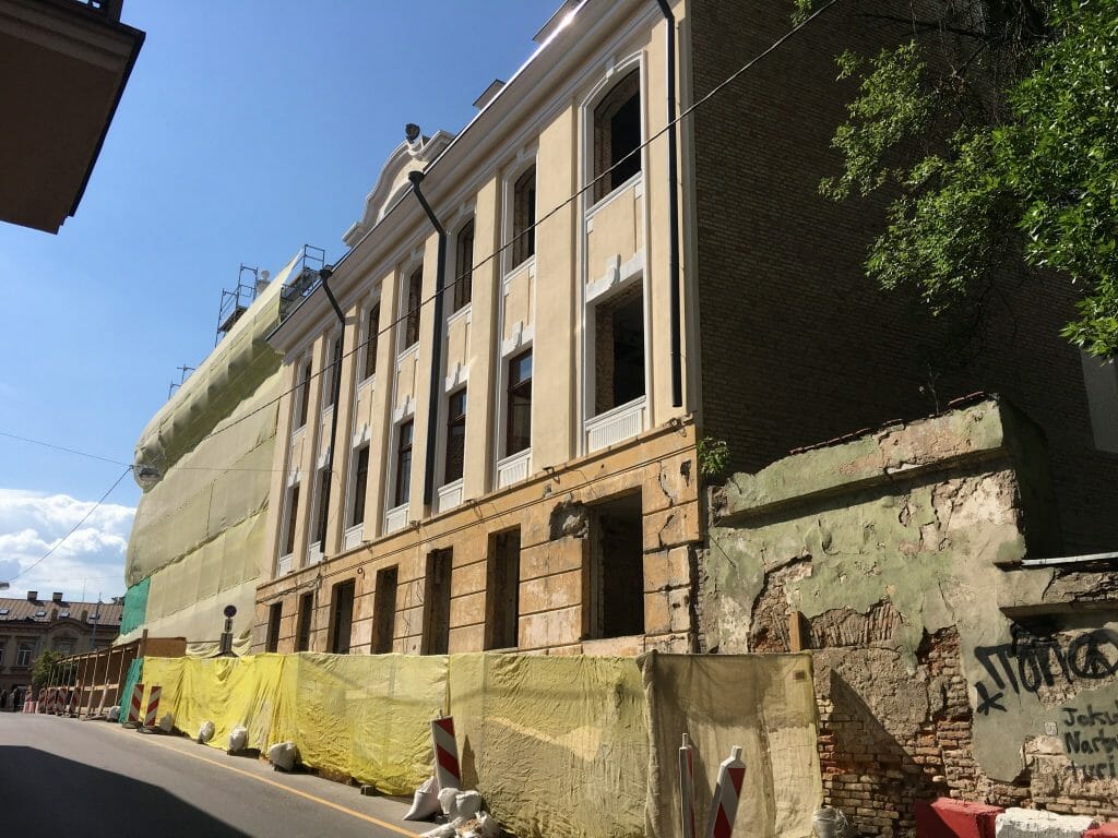 Radvilų rūmų pietų korpuso ir rytų paviljono atkūrimas (Vilniaus g. 24) - Museum - construction photos