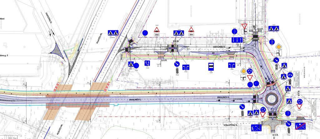 Smalinės g. tęsinys (Smalinės g.) - Bike path, Street - visualization