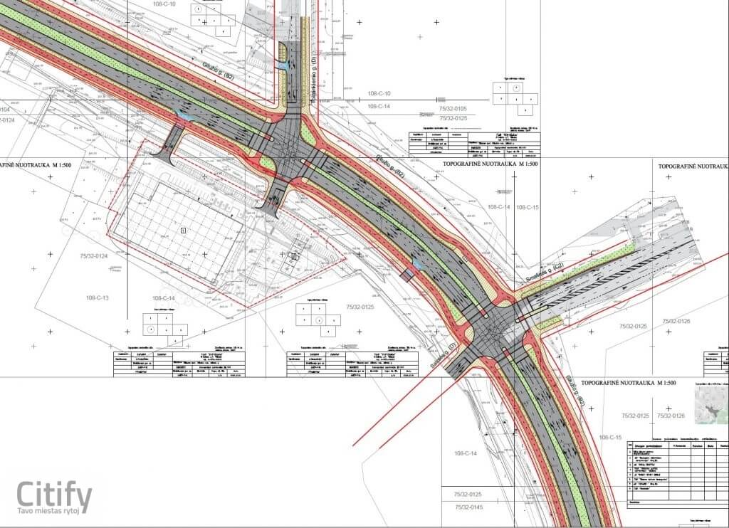 Gilužio g. iki Smalinės g. (Gilužio g.) - Bike path, Street - visualization