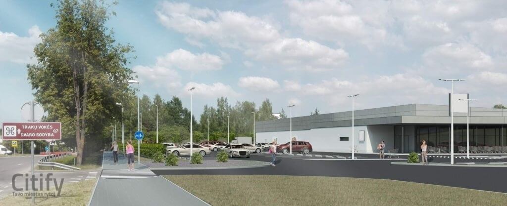 LIDL Trakų Vokė (J. Tiškevičiaus g. 17) - Maisto parduotuvė - vizualizacija