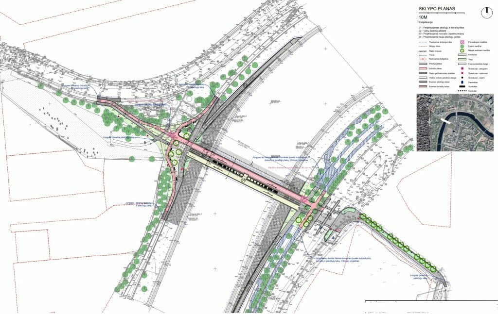 Pėsčiųjų tiltas per Nerį (Alberto tiltas) (Upės g.) - Dviračių takas, Tiltas - vizualizacija