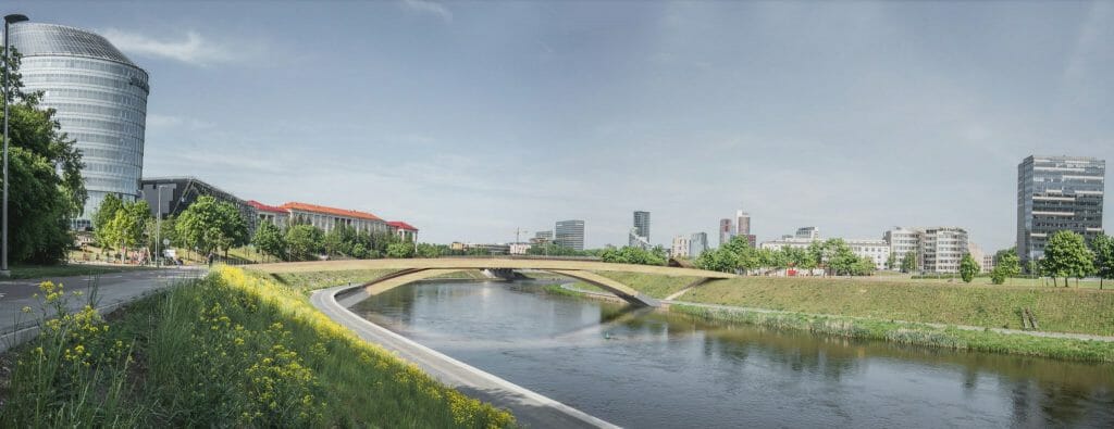 Pėsčiųjų tiltas per Nerį (Alberto tiltas) (Upės g.) - Dviračių takas, Tiltas - vizualizacija