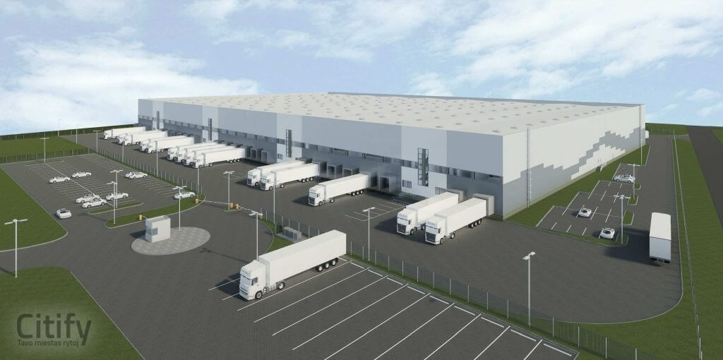 Liepkalnio industrinis parkas 4 etapas (Sodybų g. 30) - Sandėlys / Platinimo centras - vizualizacija
