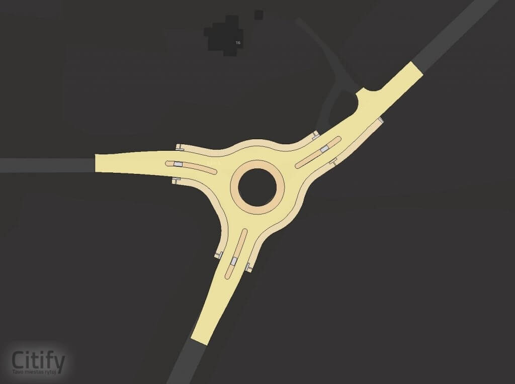 Viršupio ir Šilo g. žiedas (Viršupio g.) - Road - visualization