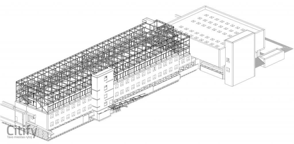 Antakalnio poliklinikos plėtra (Antakalnio g. 59) - Hospital - visualization