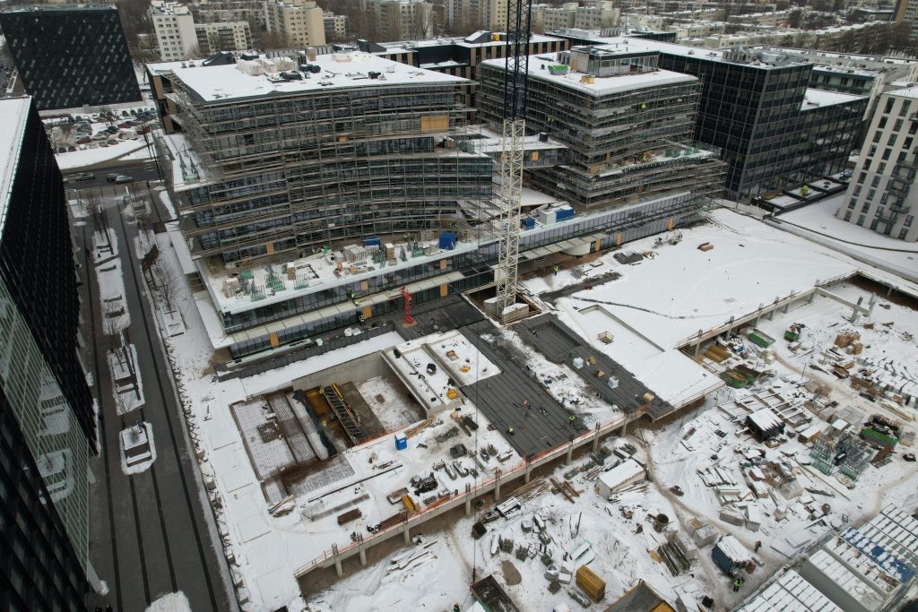 Business Stadium Central (Rinktinės g. 3) - Verslo centras - statybų nuotraukos