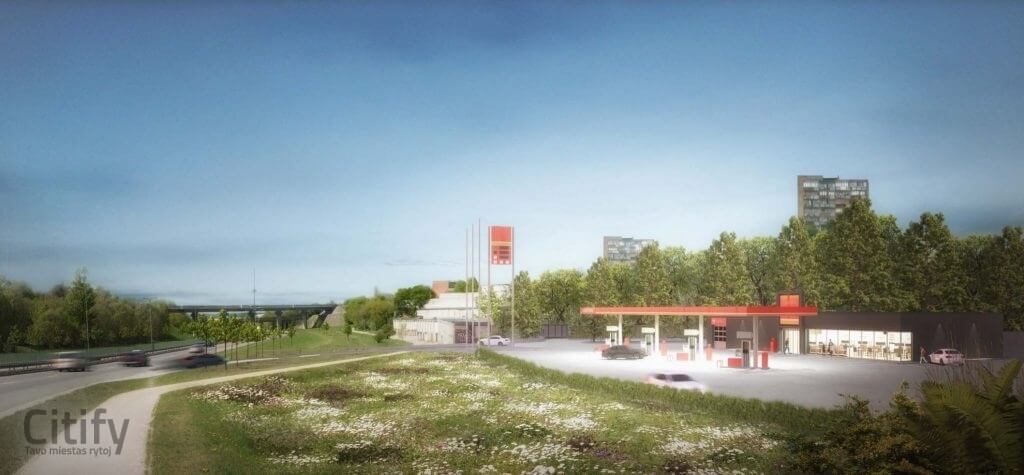 Circle K degalinė Prūsų g. (Prūsų g. 26A) - Degalinė - vizualizacija