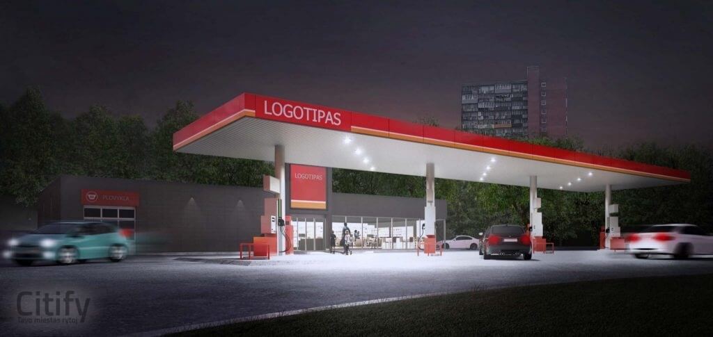 Circle K degalinė Prūsų g. (Prūsų g. 26A) - Degalinė - vizualizacija