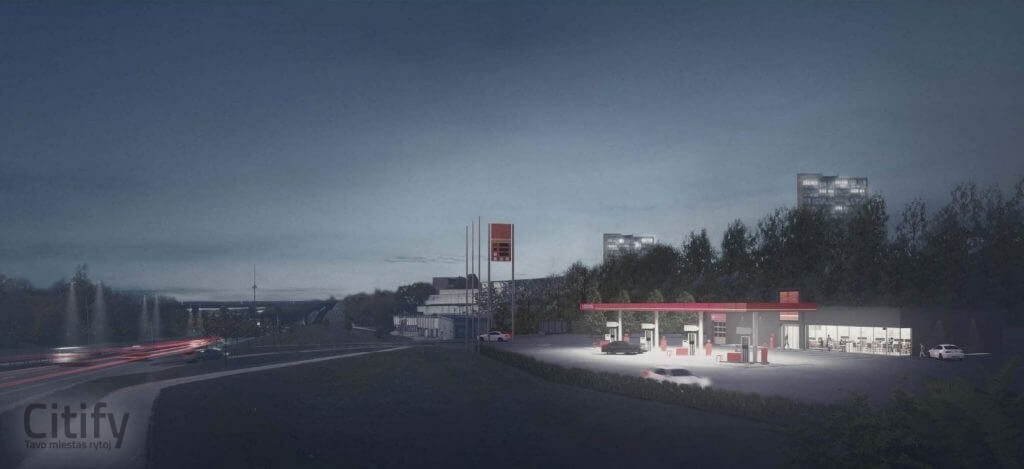 Circle K degalinė Prūsų g. (Prūsų g. 26A) - Degalinė - vizualizacija