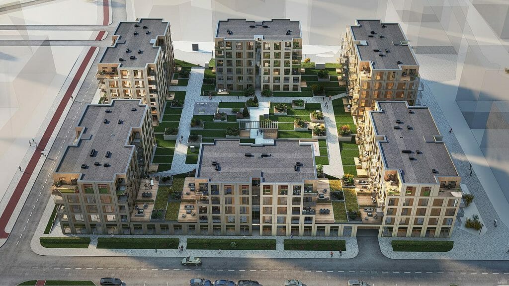 Vilnelės skverai 1 etapas (Manufaktūrų g. 7) - Multi apartment - visualization