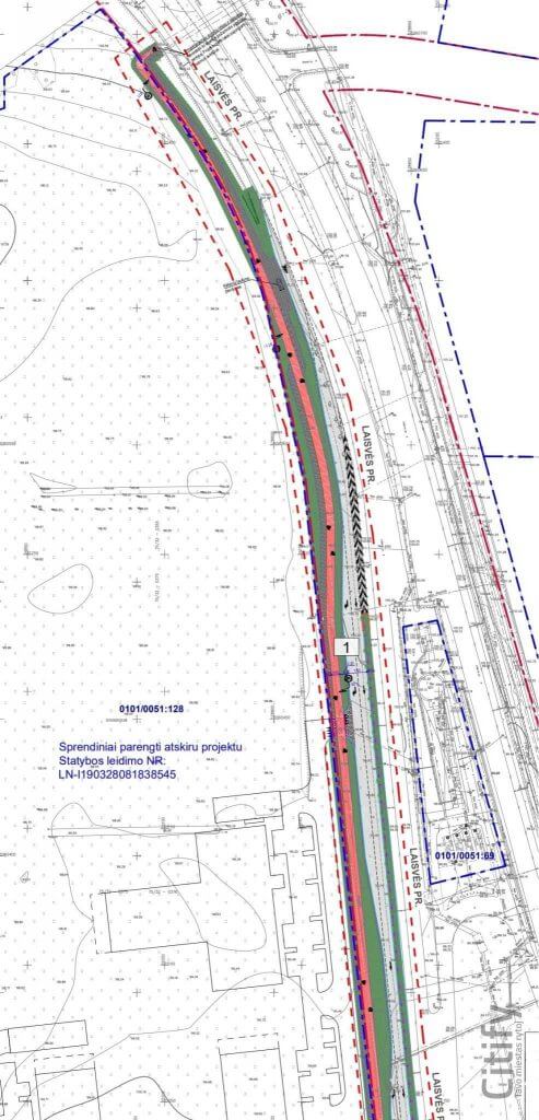 Laisvės pr. ir Oslo g. jungiamasis kelias (Laisvės pr.) - Gatvė - vizualizacija
