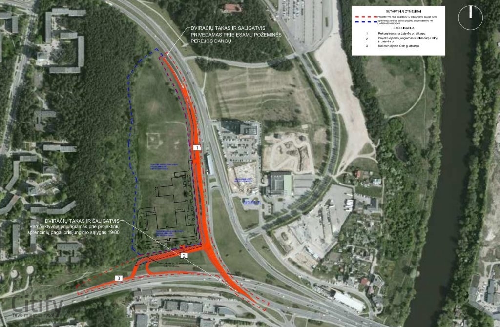 Laisvės pr. ir Oslo g. jungiamasis kelias (Laisvės pr.) - Gatvė - vizualizacija