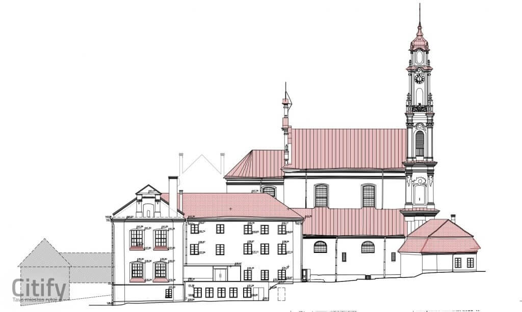 Piligrimų namai Misionierių (Subačiaus g. 26) - Cultural center, Hotel - visualization