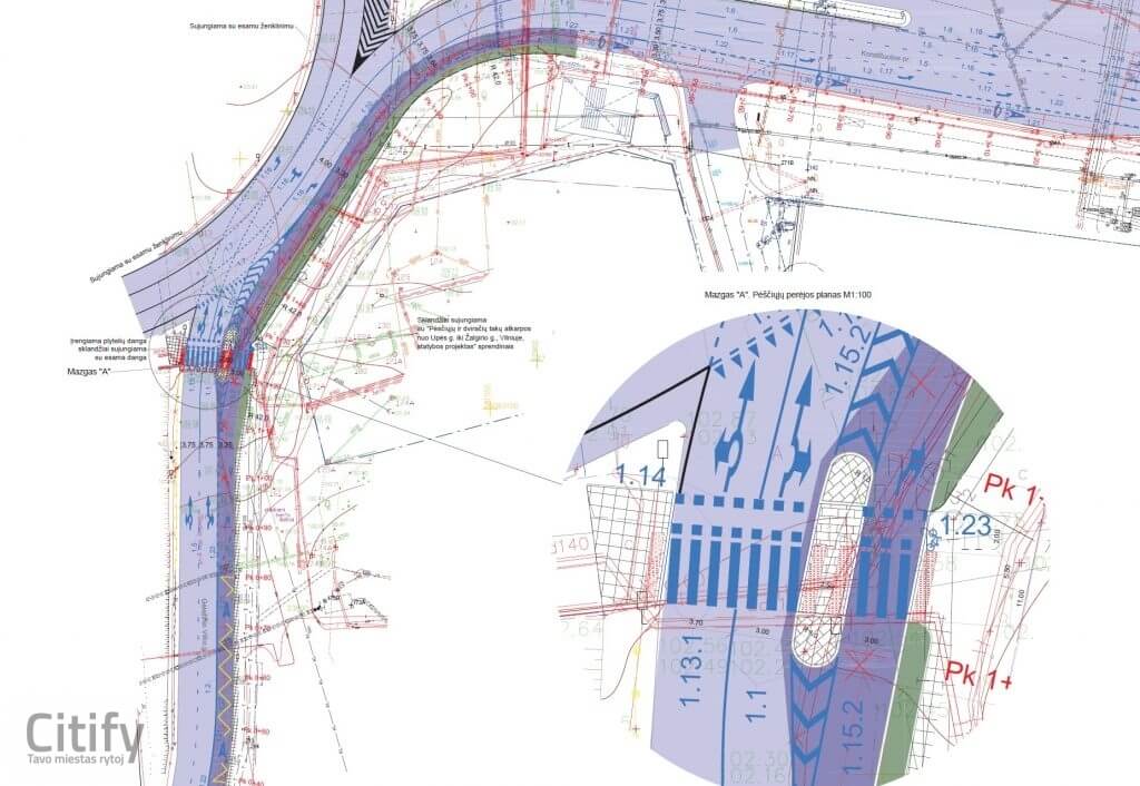 Posūkis iš Geležinio Vilko g. į Konstitucijos pr. (Geležinio Vilko g.) - Ceļš - vizualizācija
