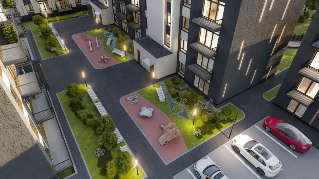 Riverland 2 etapas (Lazdynėlių g. 67, 69, 71, 73, 79, 81, 83) - Korterelamu - visuaalne