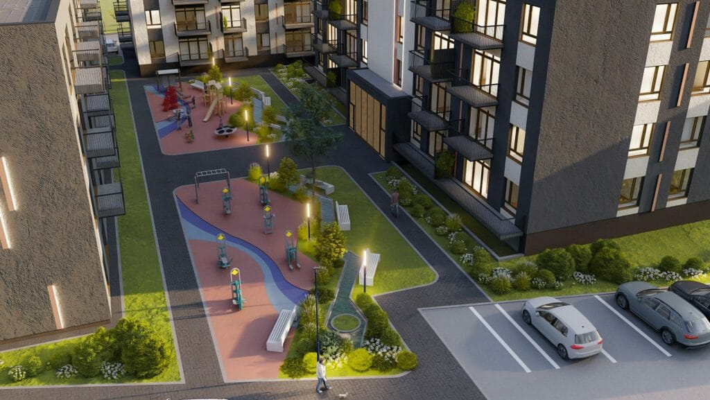 Riverland 2 etapas (Lazdynėlių g. 67, 69, 71, 73, 79, 81, 83) - Korterelamu - visuaalne