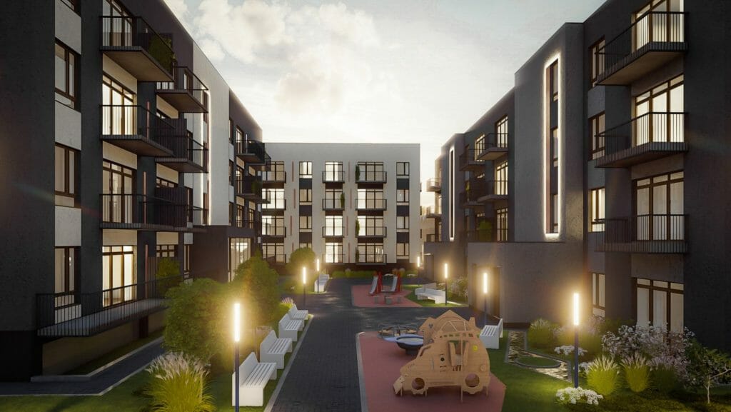 Riverland 2 etapas (Lazdynėlių g. 67, 69, 71, 73, 79, 81, 83) - Korterelamu - visuaalne