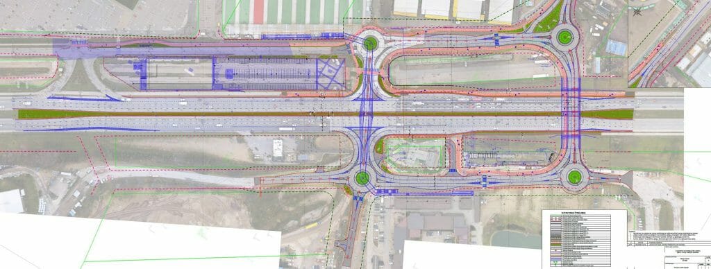 Gariūnų pėsčiųjų ir automobilių viadukai (Gariūnų g.) - Bike path, Bridge, Street - visualization