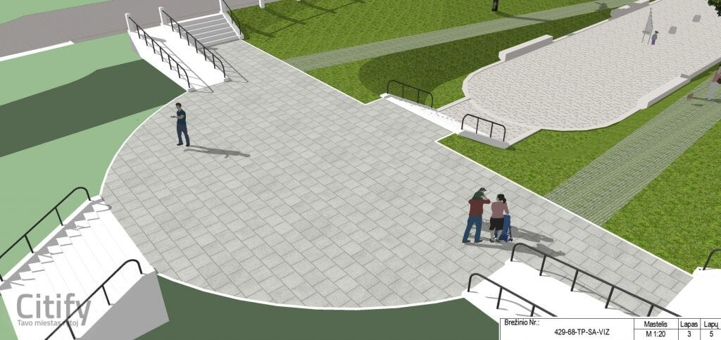 Kauko laiptai (Žemaičių g.) - Park - visuaalne