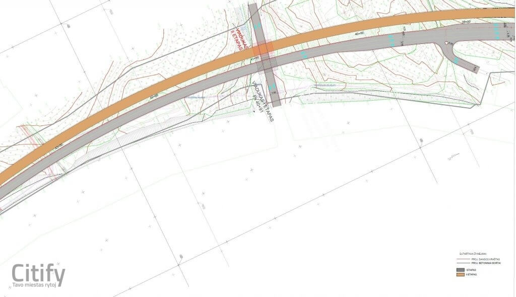 Kauno pietrytinis aplinkelis 1 etapas (Pietrytinis aplinkkelis) - Road - visualization