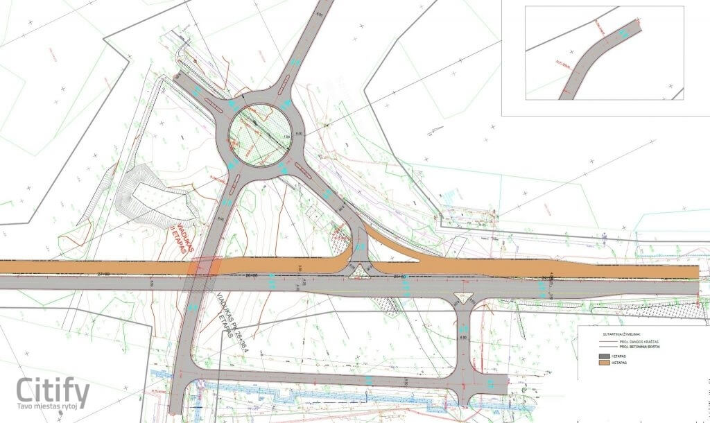 Kauno pietrytinis aplinkelis 1 etapas (Pietrytinis aplinkkelis) - Road - visualization