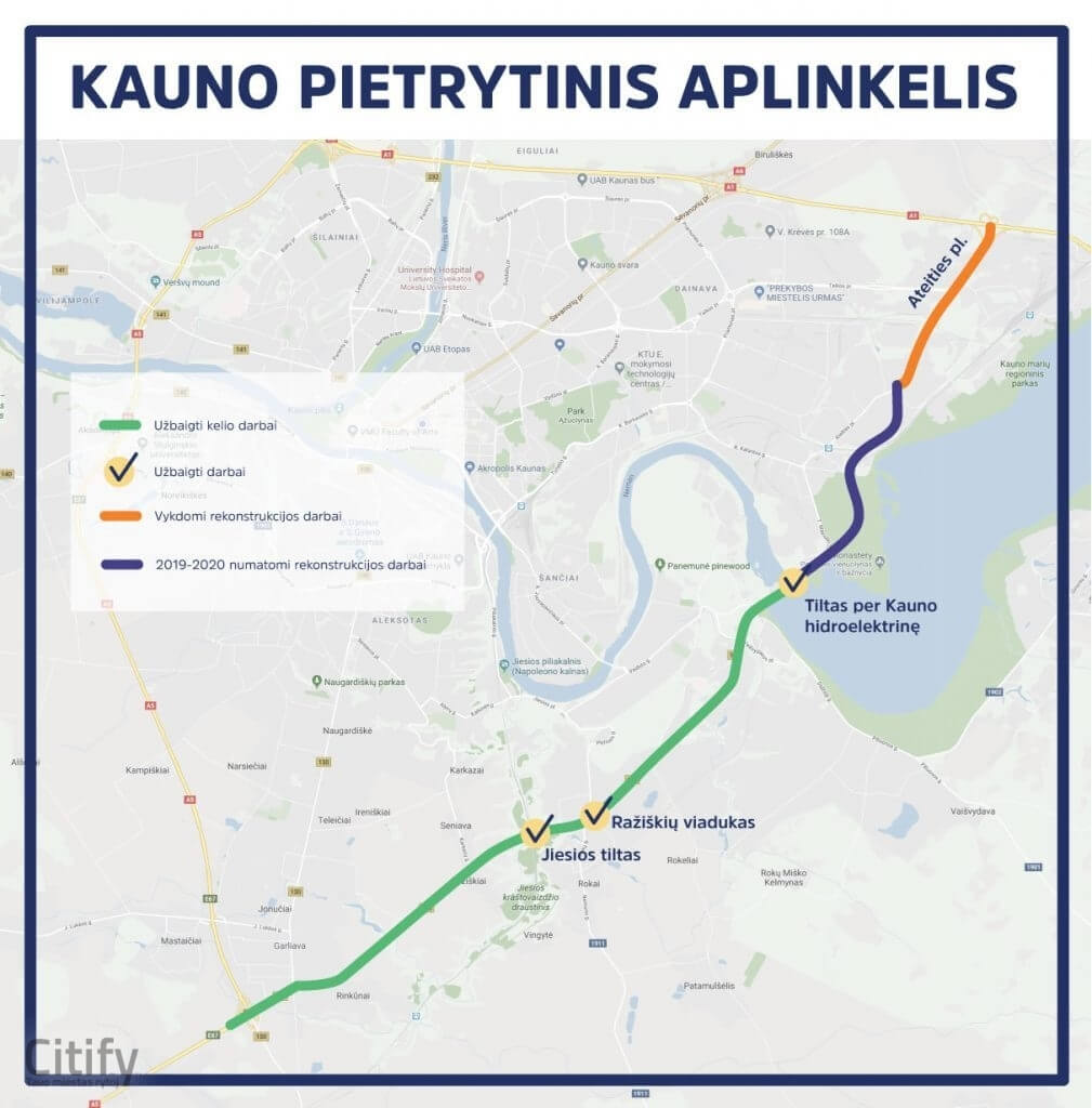 Kauno pietrytinis aplinkelis 1 etapas (Pietrytinis aplinkkelis) - Road - visualization