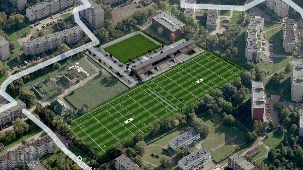 Kauno regbio namai (Partizanų g. 192) - Sports field or court - visualization