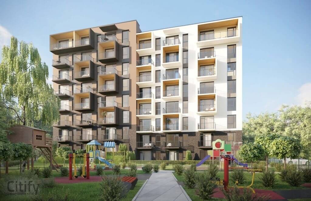 Klevų namai (Partizanų g. 34) - Multi apartment - visualization