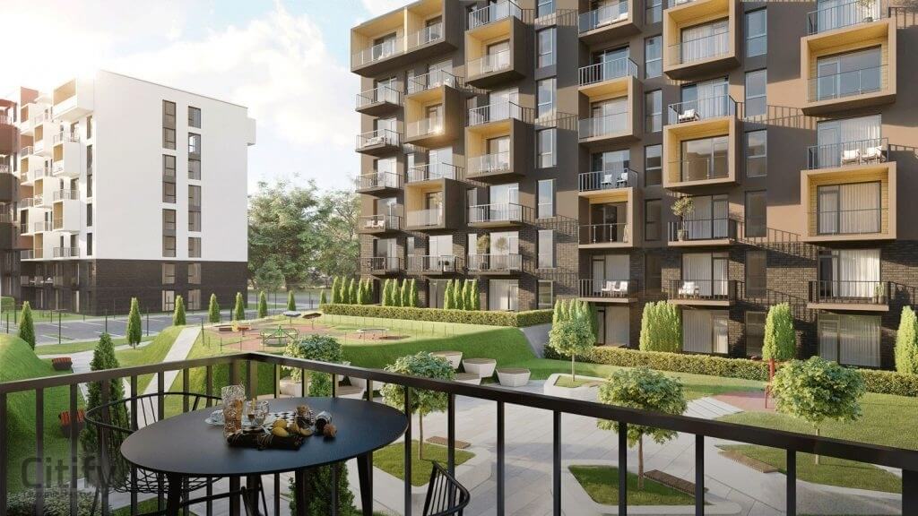 Klevų namai (Partizanų g. 34) - Multi apartment - visualization