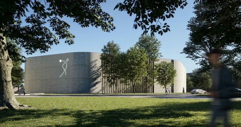 Kauno lengvosios atletikos maniežas (Perkūno al. 5) - Sports arena - visualization