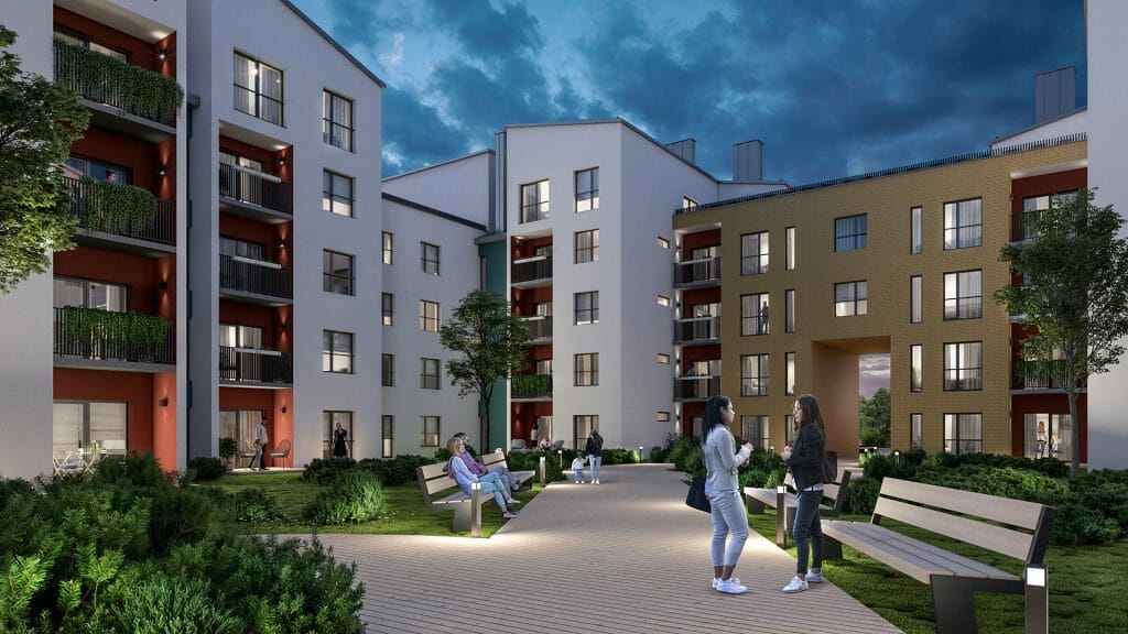 Paparčio žiedas 2 etapas (Partizanų g. 192B) - Multi apartment - visualization