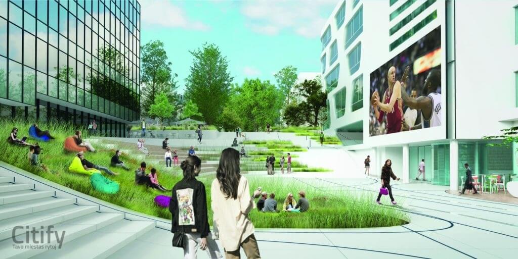 Vienybės aikštė (Vienybės a. 1) - Park - visualization