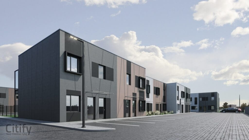 Šakenio alėja (K. Šakenio g. 24) - Rindu mājas - vizualizācija