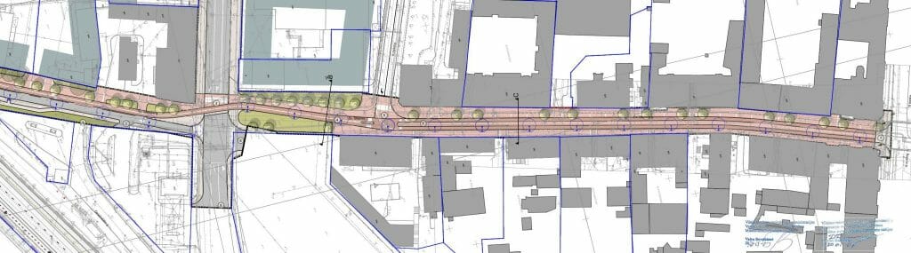 Šv. Stepono skveras ir gatvė (Šv. Stepono g. 41) - Bike path, Square, Street - visualization