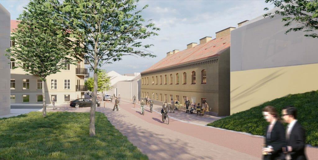 Šv. Stepono skveras ir gatvė (Šv. Stepono g. 41) - Bike path, Square, Street - visualization