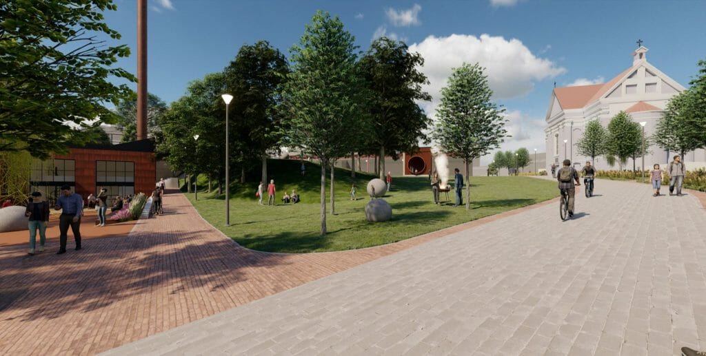 Šv. Stepono skveras ir gatvė (Šv. Stepono g. 41) - Bike path, Square, Street - visualization