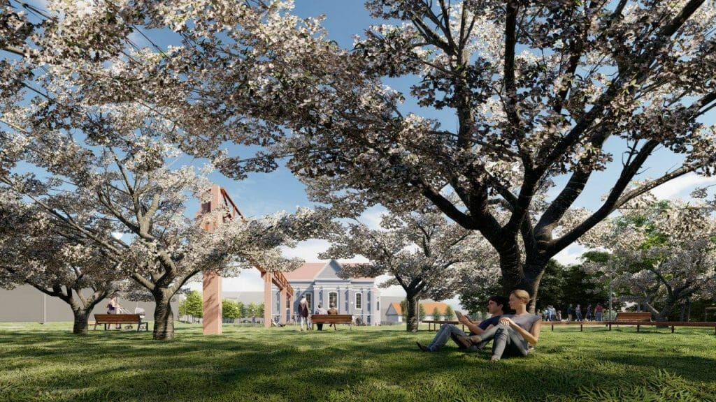 Šv. Stepono skveras ir gatvė (Šv. Stepono g. 41) - Bike path, Square, Street - visualization