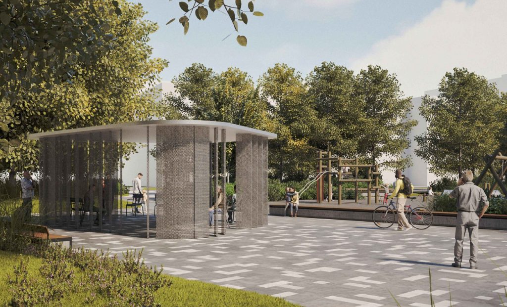 Perkūnkiemio skveras "Perkūno oželis" (Perkūnkiemio g. 22) - Square - visualization