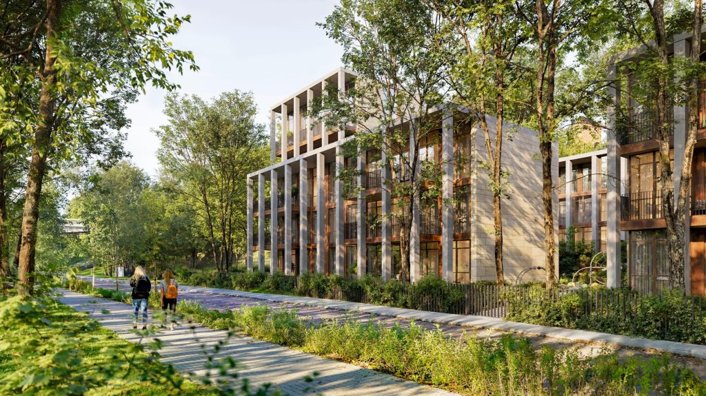 Neries pakopa (T. Kosciuškos g. 32) - Daugiabutis - vizualizacija