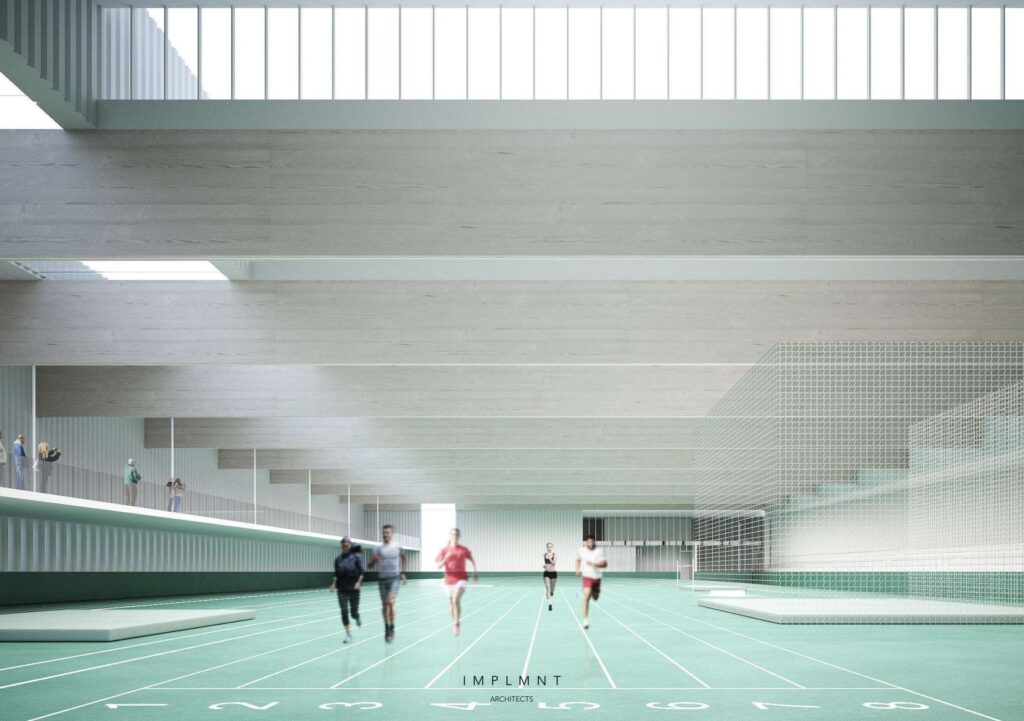 Žirmūnų lengvosios atletikos maniežas (Žirmūnų g. 1H) - Sports arena - visualization